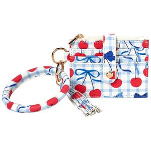 Womens DS Fashion Ring Loop Card Holder Wristlet with Tassel alternate view