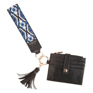 DS Fashion Card Holder with Guitar Strap Solid Wallet Wristlet