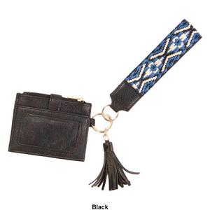 DS Fashion Card Holder with Guitar Strap Solid Wallet Wristlet alternate view