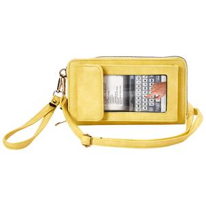 Womens DS Fashion Solid North/South Tech Window Crossbody Wallet