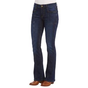 Womens Angels Of Difference Mid Rise Patch Pocket Bootcut Jeans