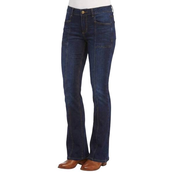 Womens Angels Of Difference Mid Rise Patch Pocket Bootcut Jeans