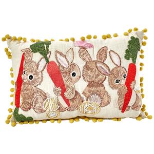 Bunny Carrots Decorative Pillow - 12x18 alternate view
