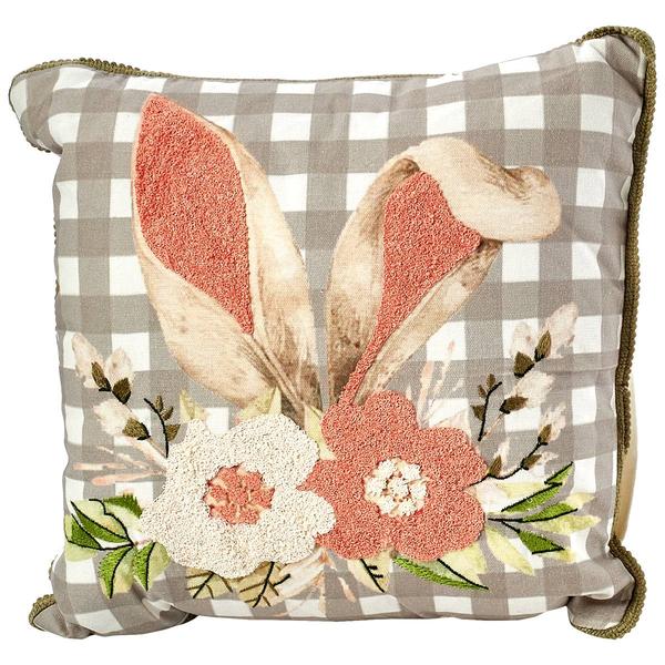 Floral Bunny Ear Decorative Pillow - 16x16