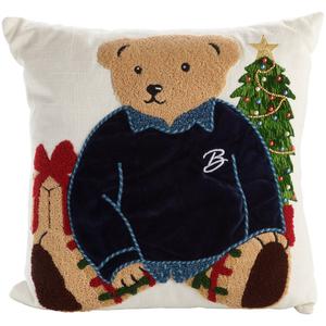 2026 Boscov's Holiday Bear Decorative Pillow - 16x16