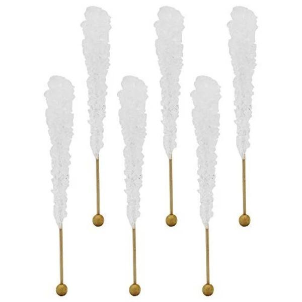 Boscov's 6pc. Wrapped White Rock Candy on a Stick
