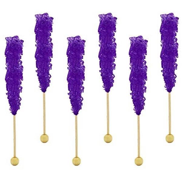 Boscov's 6pc. Wrapped Grape Flavored Rock Candy on a Stick