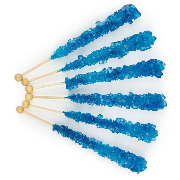 Boscov's 6pc. Wrapped Blueberry Flavored Rock Candy on a Stick
