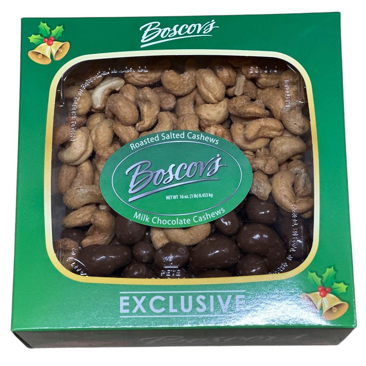 Boscov's 1lb. Roasted and Salted Milk Chocolate Cashews