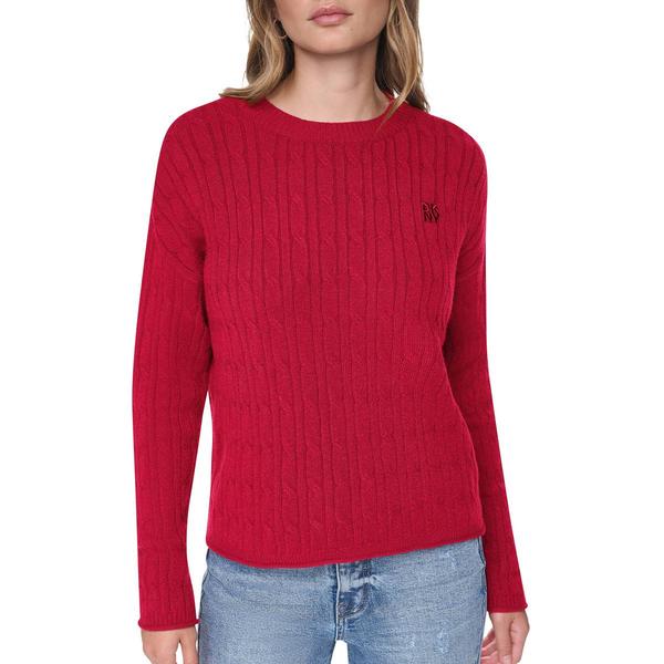 Womens DKNY Long Sleeve Roll Hem Cable Knit Sweater alternate view