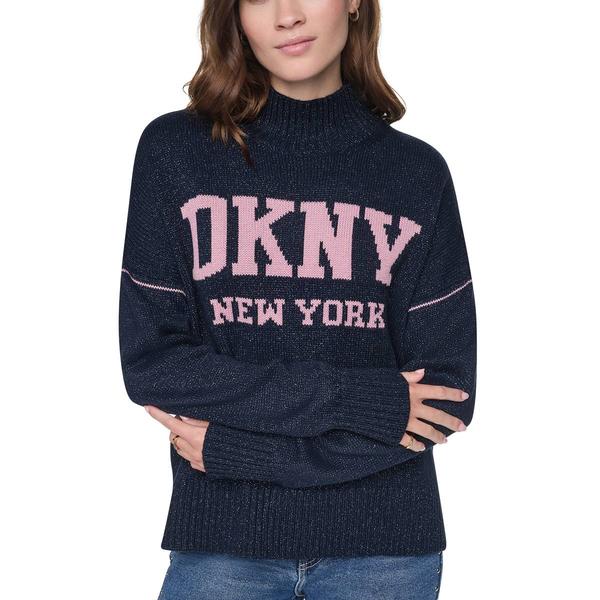 Womens DKNY Jeans Long Sleeve Logo Turtleneck Sweater