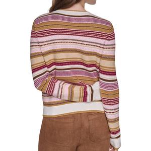 Womens DKNY Jeans Long Sleeve Stripe Button Front Cardigan alternate view