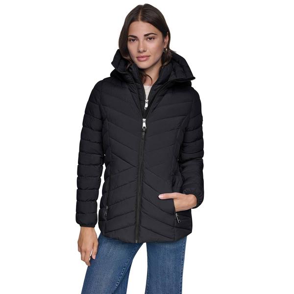 Womens DKNY Stretch Puffer Jacket