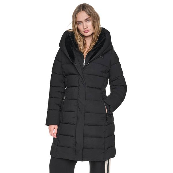 Womens DKNY Heavyweight Puffer Coat with Belt