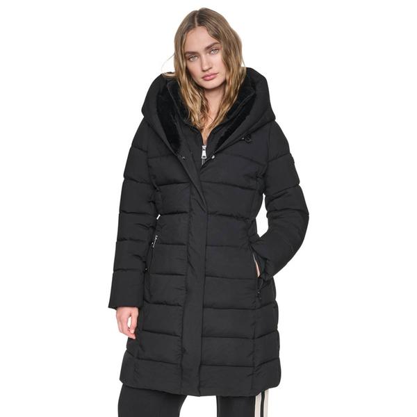 Womens DKNY Heavyweight Puffer Coat with Belt alternate view