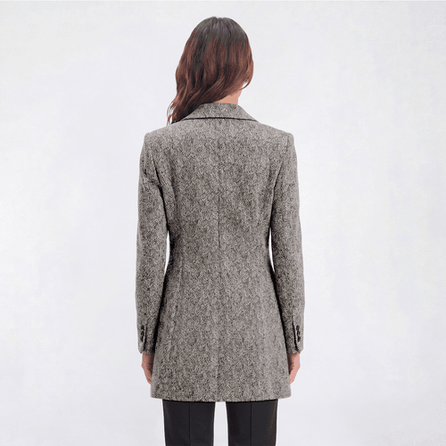 Womens DKNY Speckled One Button Notched Collar Blazer alternate view