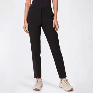 Womens DKNY Solid Button Tab Slim Trouser Pants
