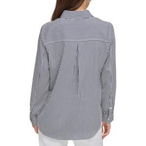 Womens DKNY Long Sleeve Pinstripe Casual Button Down alternate view