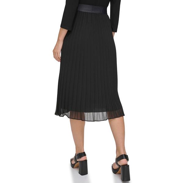 Womens DKNY Pull-On Pleated Midi Skirt alternate view