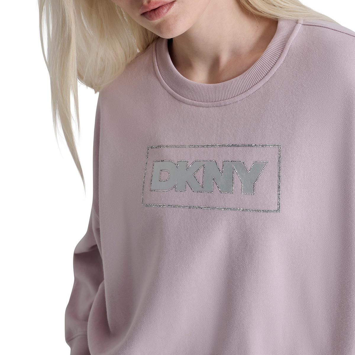 Womens DKNY Sport Rhinestone Fleece Sweatshirt