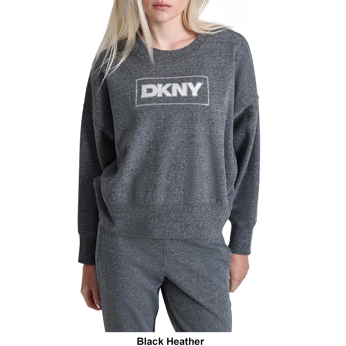 Womens DKNY Sport Rhinestone Fleece Sweatshirt