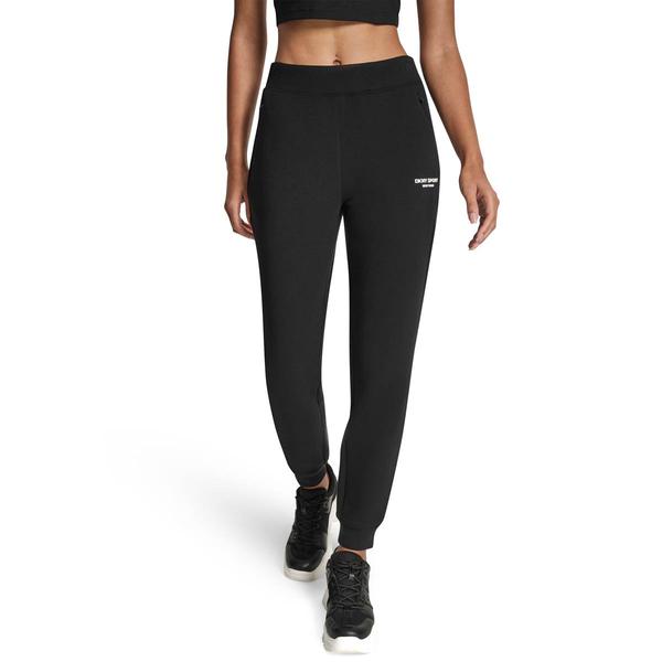 Womens DKNY Sport Solid High Rise Joggers with Zipper Pockets