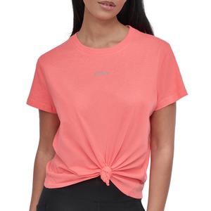 Womens DKNY Sport Mini Stud Logo Knot Front Tee