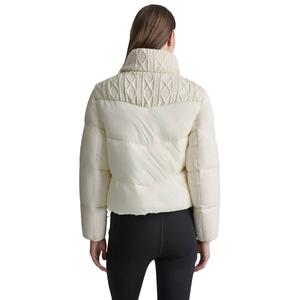 Womens DKNY Sport Cable Knit Mock Neck Puffer Jacket alternate view