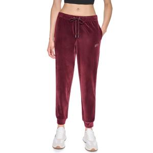 Womens DKNY Sport Varsity Velour Rhinestone Logo Mid-Rise Joggers alternate view