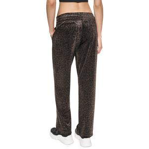 Womens DKNY Sport Leopard Velour Mid-Rise Pants alternate view