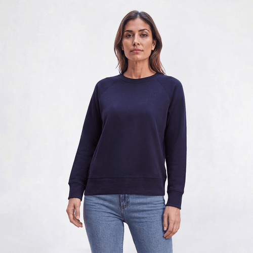 Womens DKNY Sport Long Sleeve Raglan Fleece Sweatshirt alternate view