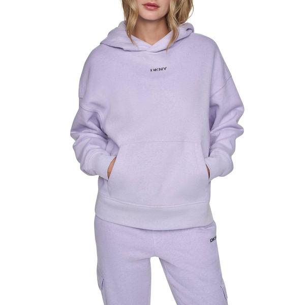 Womens DKNY Sport Long Sleeve Metallic Bubble Logo Hoodie alternate view