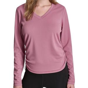 Womens DKNY Sport Long Sleeve V-Neck Tech Tee