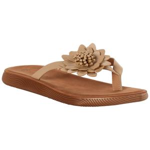 Womens Ella & Joy Chiffon Flower Thong Sandals