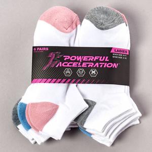 Womens Powerful Acceleration 6pk. Half Cushion Low Cut Socks