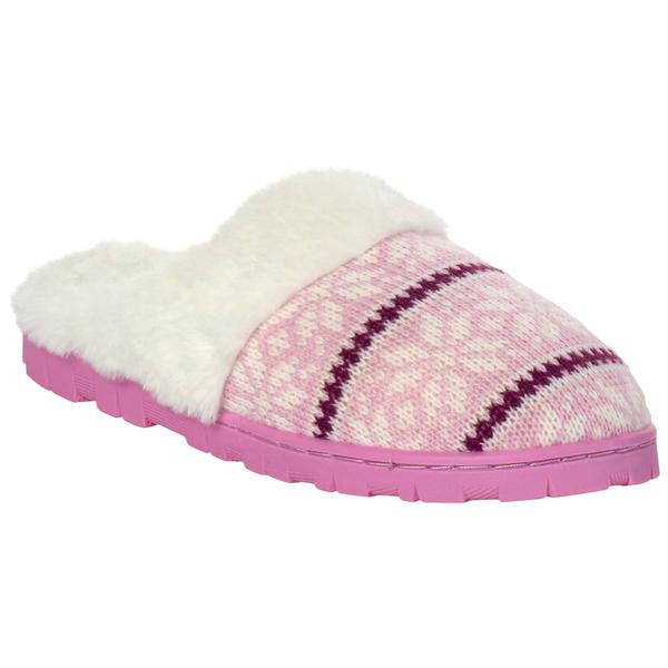 Womens Nanette Lepore Fair Isle Slippers