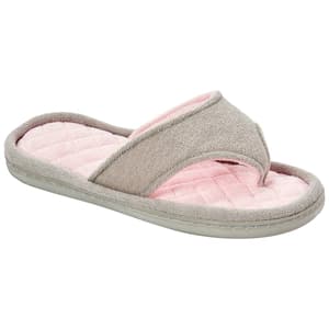 Open Toe Womens Memory Foam Flip Flops Terry Cloth Open Toe