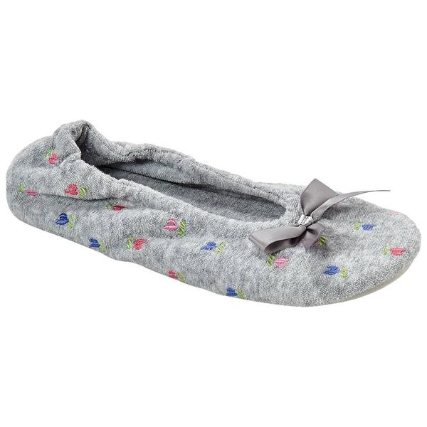 Womens Nanette Lepore Floral Embroidered Ballerina Slippers