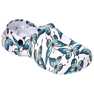 Womens Ella & Joy Blue Butterfly Unlined Clogs alternate view