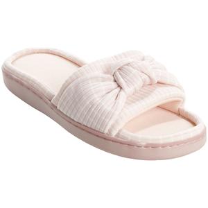 Womens Ella & Joy Gingham Knot Slide Slippers alternate view