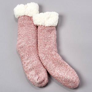 Womens Ella & Joy Sherpa Lined Slipper Socks