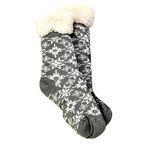 Womens Ella & Joy Sherpa Lined Slipper Socks