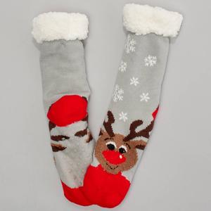 Womens Ella & Joy Reindeer Christmas Slipper Socks