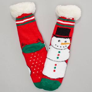 Womens Ella & Joy Snowman Christmas Slipper Socks alternate view