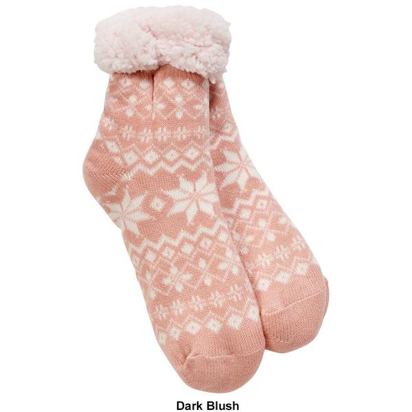 Womens Ella & Joy Sherpa Lined Lounge Bootie Socks alternate view