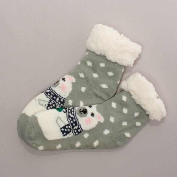 Womens Ella & Joy Sherpa Lined Polar Bear Cabin Socks