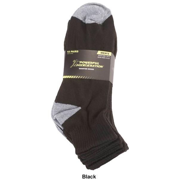 Mens Powerful Acceleration 10pk. Quarter Toe Socks alternate view