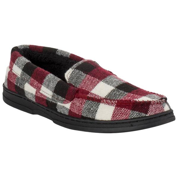 Mens Preswick & Moore(R) Microsuede Moccasin Slippers - Burgundy alternate view