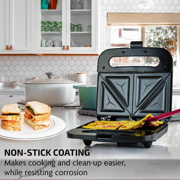 Ovente Electric Sandwich Maker w/ Non-Stick Plates alternate view