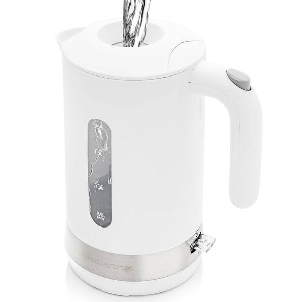 Ovente 1.8 Liter Electric Kettle w/ ProntoFill(tm) Lid - White